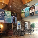Banners hanging in the Kirkhof Lobby